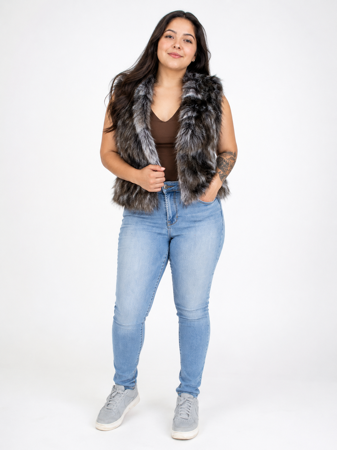 Women's Faux Fox Fur Vest